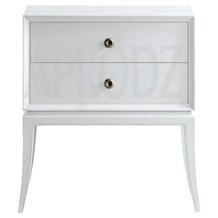 Lajas Mango Wood Bedside Table with Two Drawer