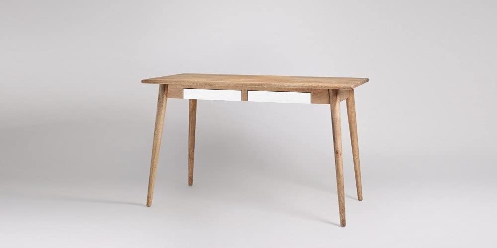 Mango Wood Yantis Office Desk Study Table with Drawer for Living Room