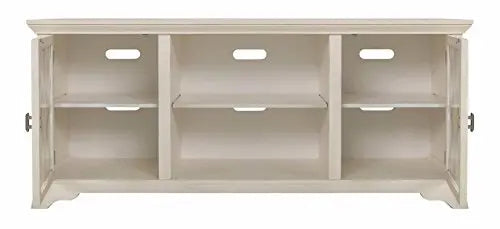 Mango Wood Belgrade TV Stand Cabinet – White Finish TV Unit for Living Room