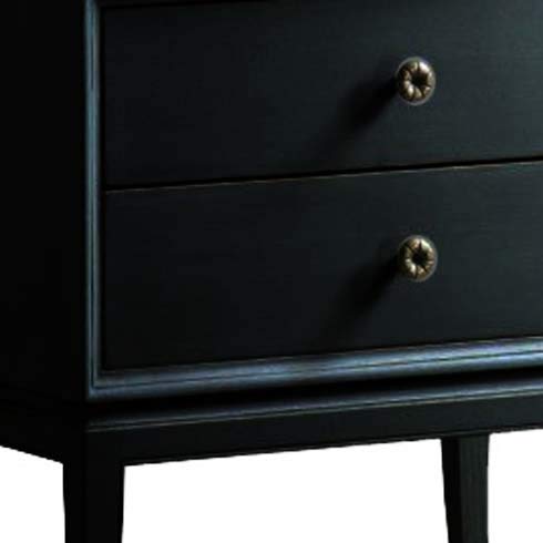 Lajas Mango Wood Bedside Table with Two Drawer