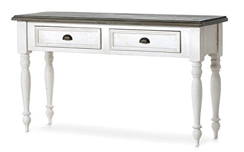 Mango Wood Lolua Console Table with 2 Drawer for Living Room | Wooden Console Table | Brown & White Finish