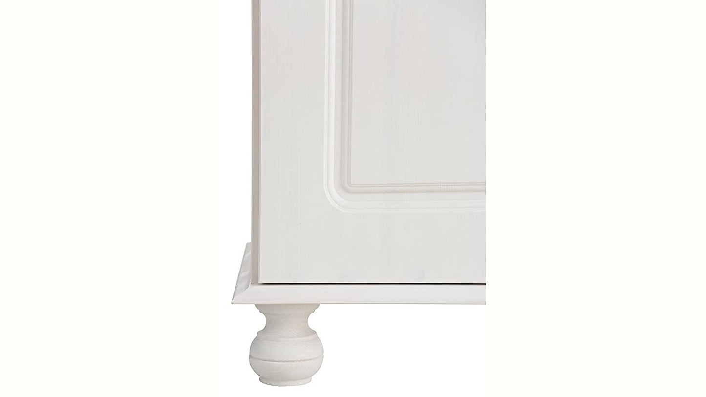 APRODZ Solid Wood Campinas Sideboard Storage Cabinet for Living Room | White