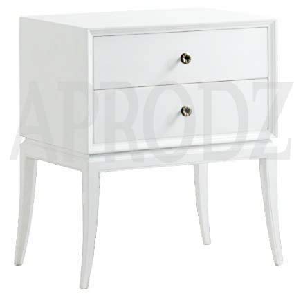 Lajas Mango Wood Bedside Table with Two Drawer