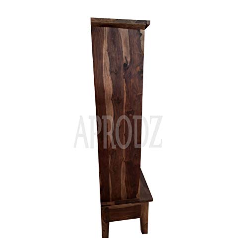 Sheesham Wood Temple with 3 Drawer for Pooja Room | Temple for Home | Pooja Mandir (Rosewood - Natural)