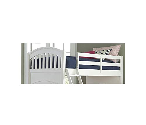 APRODZ Mango Wood Cagyvi Kids Bunk Beds with Ladder for Bedroom | White Finish