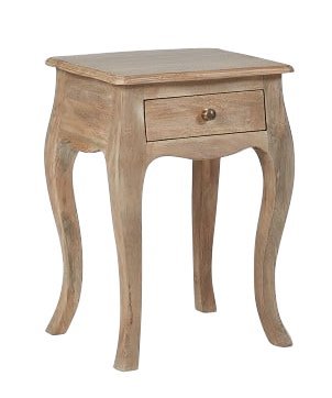 Mango Wood Lubin Bedside Table for Bedroom