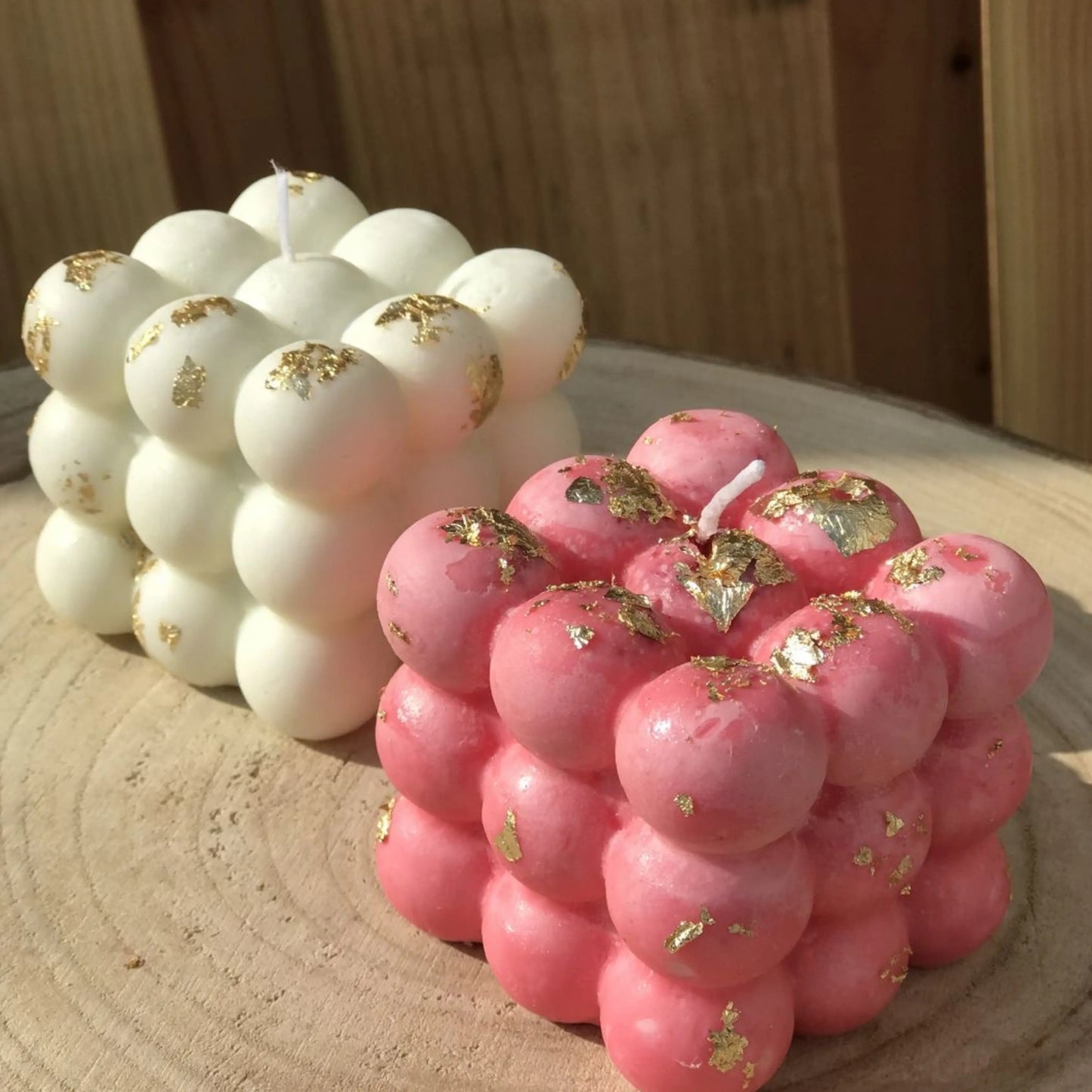 Golden Glow Bubble Candle – Modern Luxury with a Touch of Glam