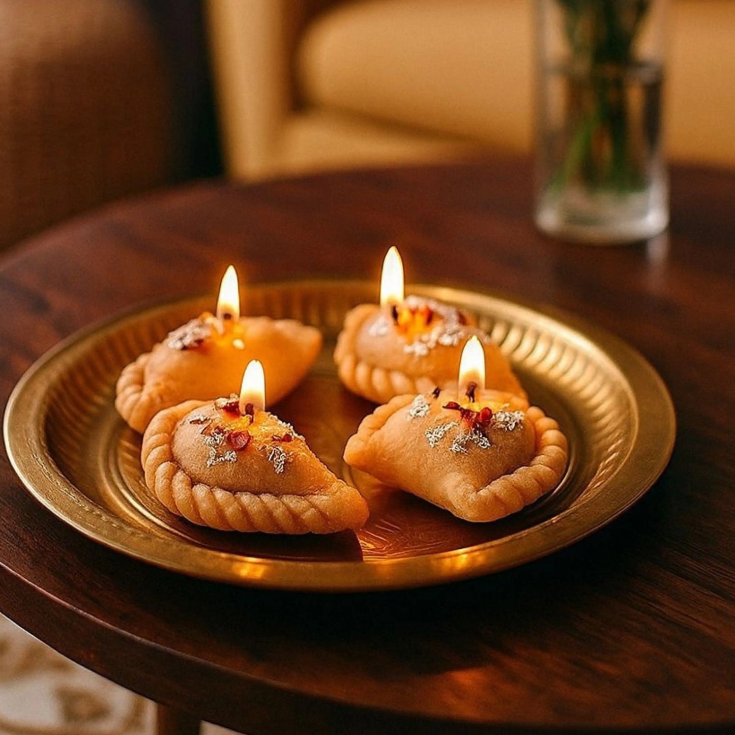 Gujiya Delight Candle – A Festive Glow of Tradition