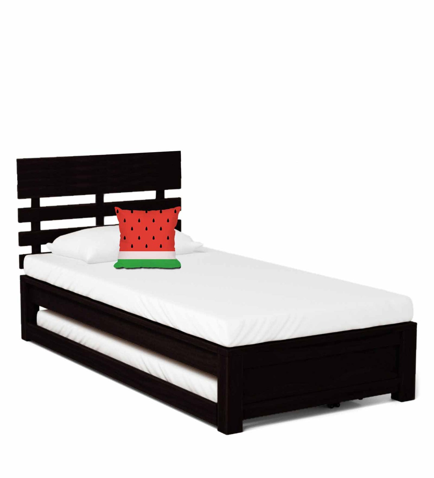 Sheesham Wood Without Storage Single Size Trevi Bed for Bedroom Stylish | Dark Brown Finish