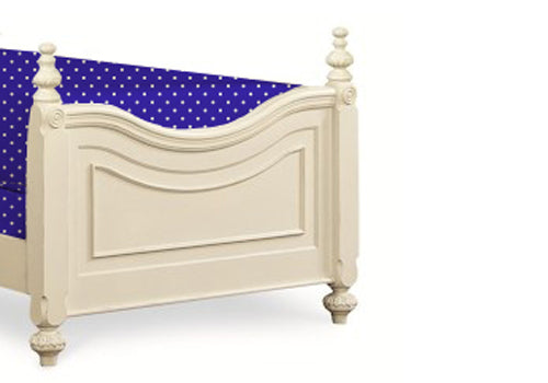 Solid Wood Without Storage Single Size Carne Bed for Bedroom Stylish | Cream Finish