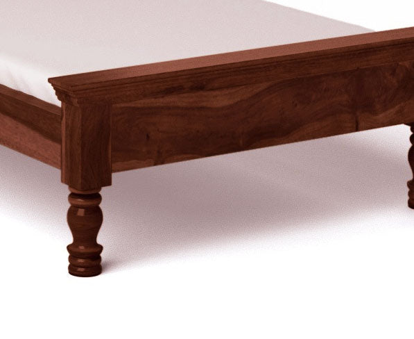 Sheesham Wood Without Storage Walms Single Size Bed for Bedroom Stylish | Natural Finish