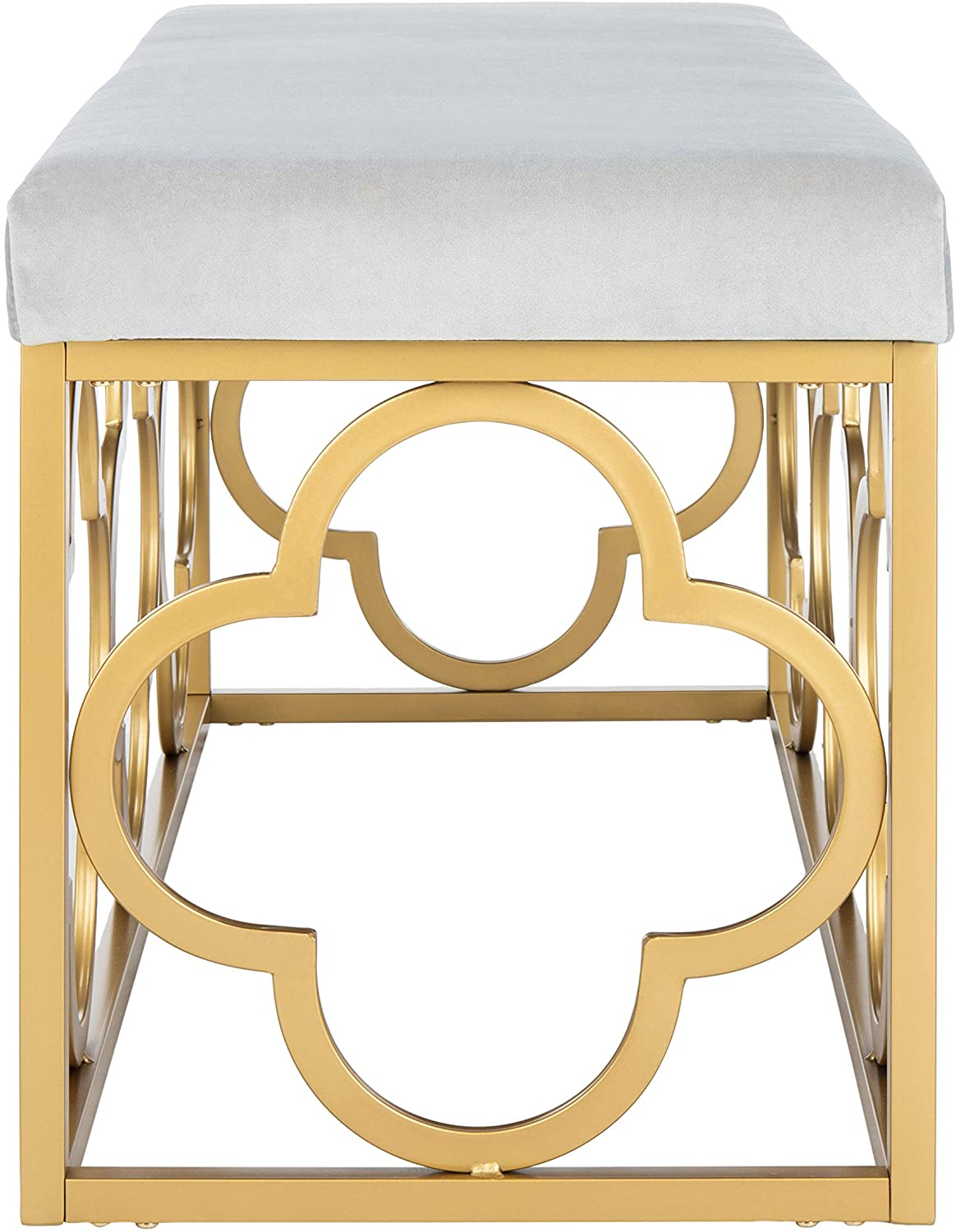Fleur Bench Glam Velvet and Metal