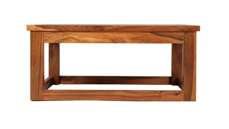 Sheesham Wood Square Shape Norsup Center Coffee Table for Living Room | Brown Finish