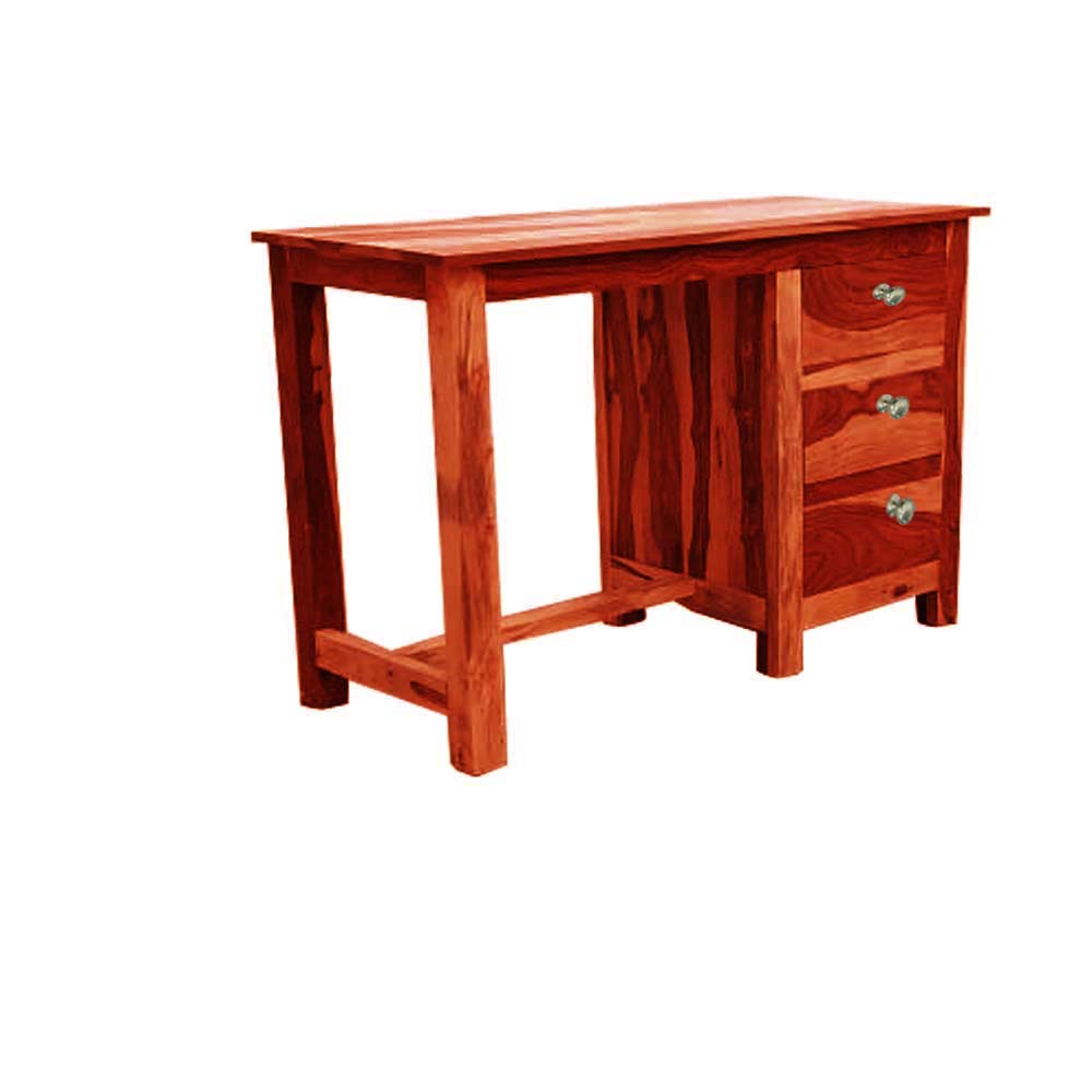Sheesham Wood Office Desk Study Computer Table for Living Room with 3 Drawer
