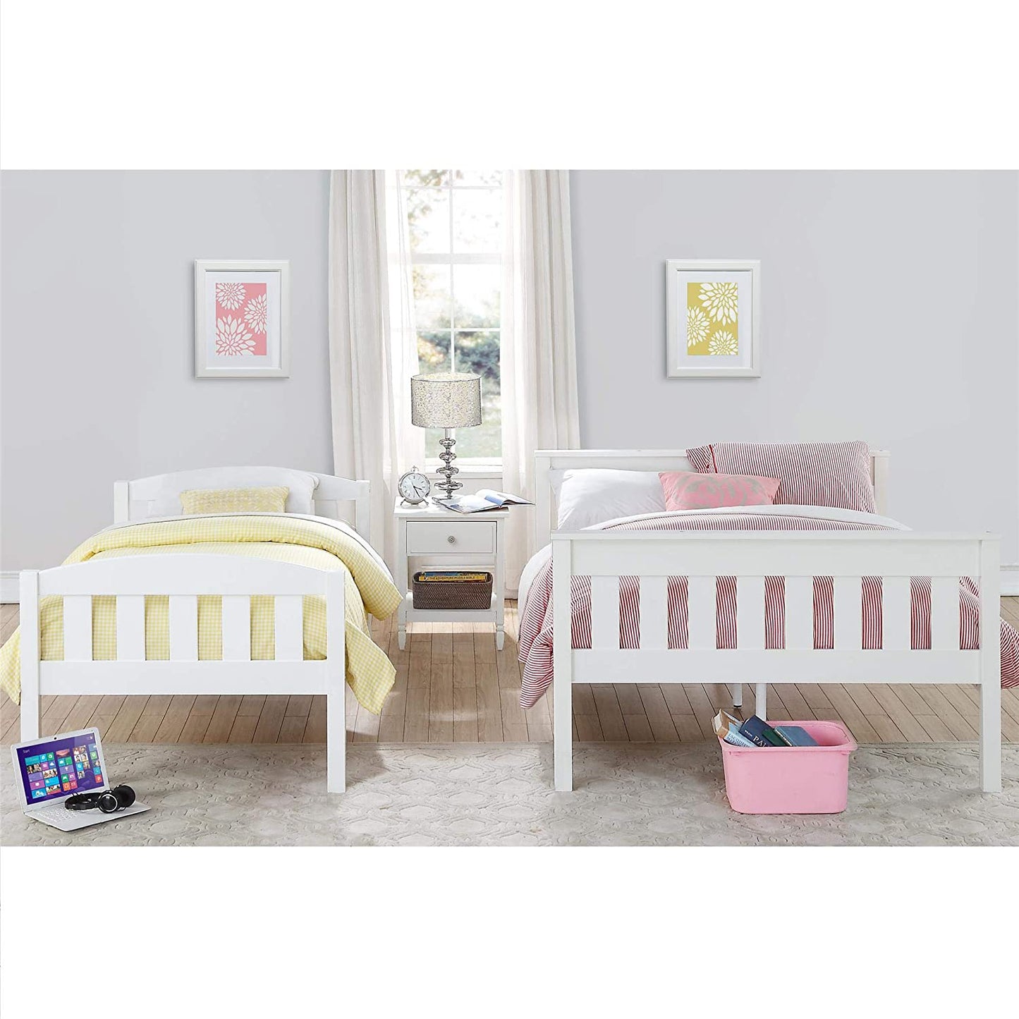 Mango Wood Coedlac Kids Bunk Beds with Ladder for Bedroom | Grey Finish
