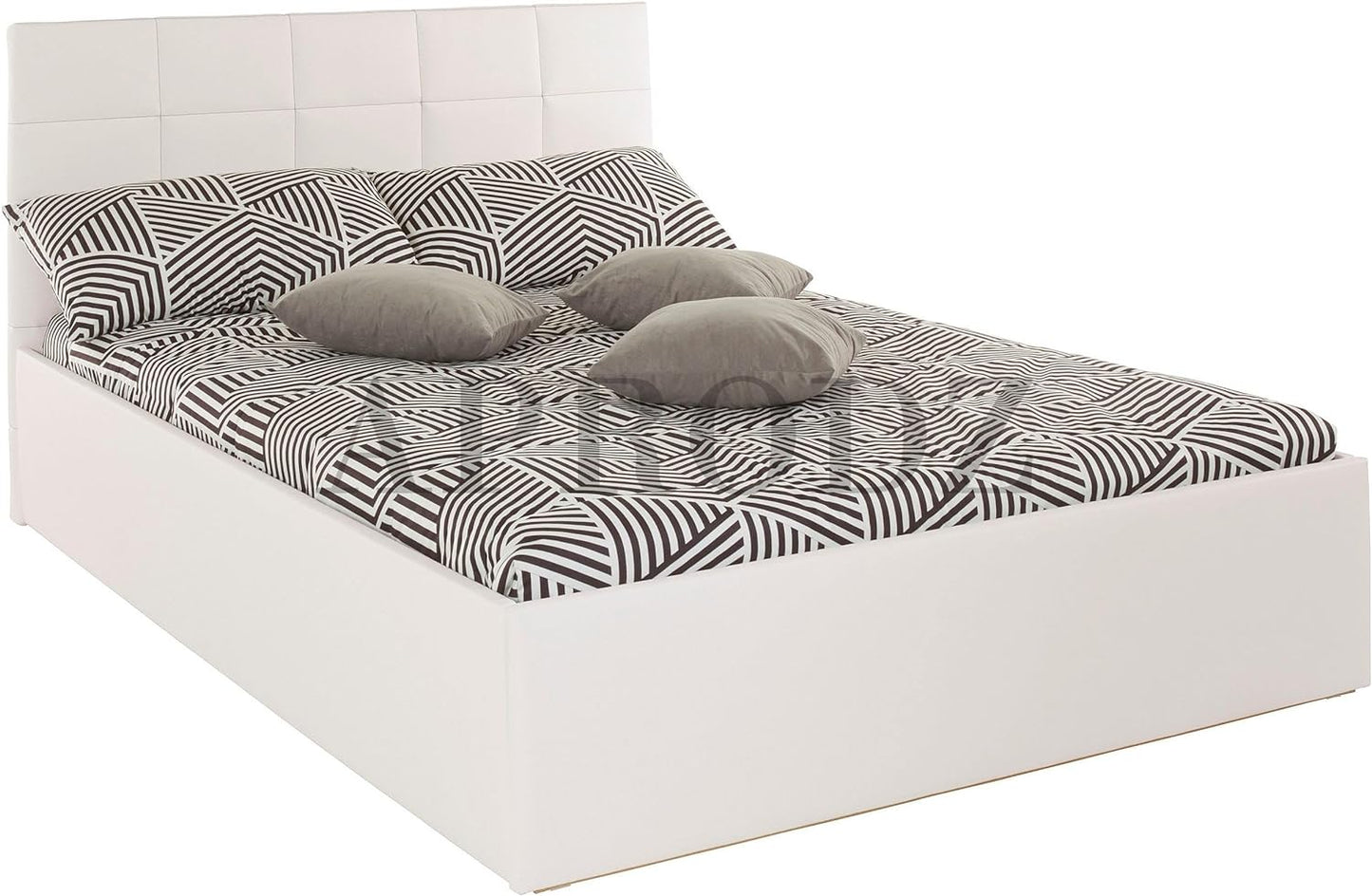 Upholstered Single Size Bed with Box Storage