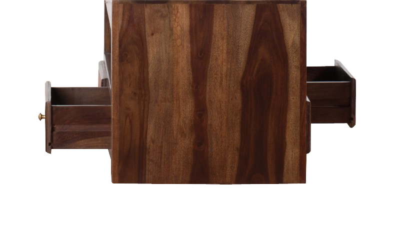 Sheesham Wood Asaka Stylish Coffee Table with 2 Drawer for Living Room | Center Table for Home | Brown Finish