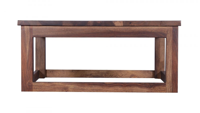 Sheesham Wood Square Shape Norsup Center Coffee Table for Living Room | Brown Finish