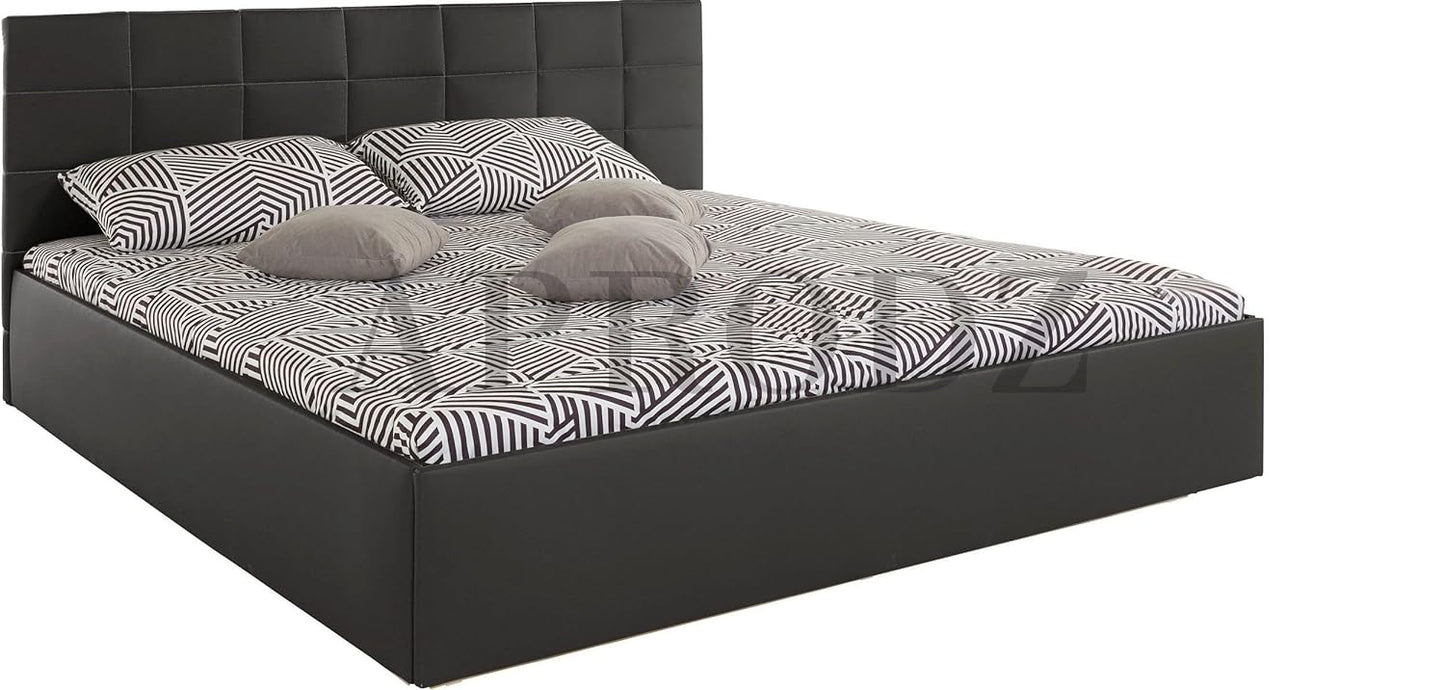Upholstered Single Size Bed with Box Storage