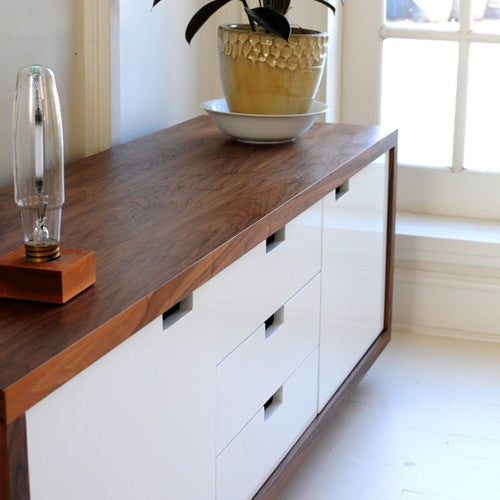 Sheesham Wood Derby Sideboard Storage Cabinet for Living Room | Wooden Cabinet for Kitchen | White Finish