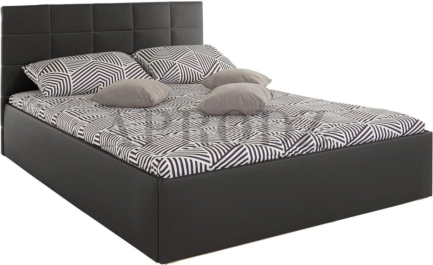 Upholstered Single Size Bed with Box Storage