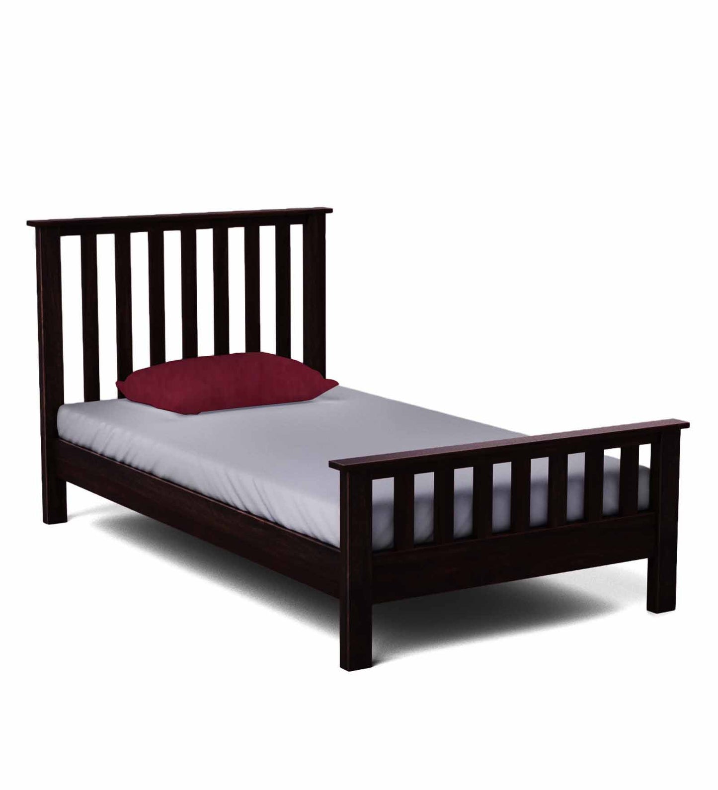 Sheesham Wood Without Storage Single Size Yvonn Bed for Bedroom Stylish | Natural Finish