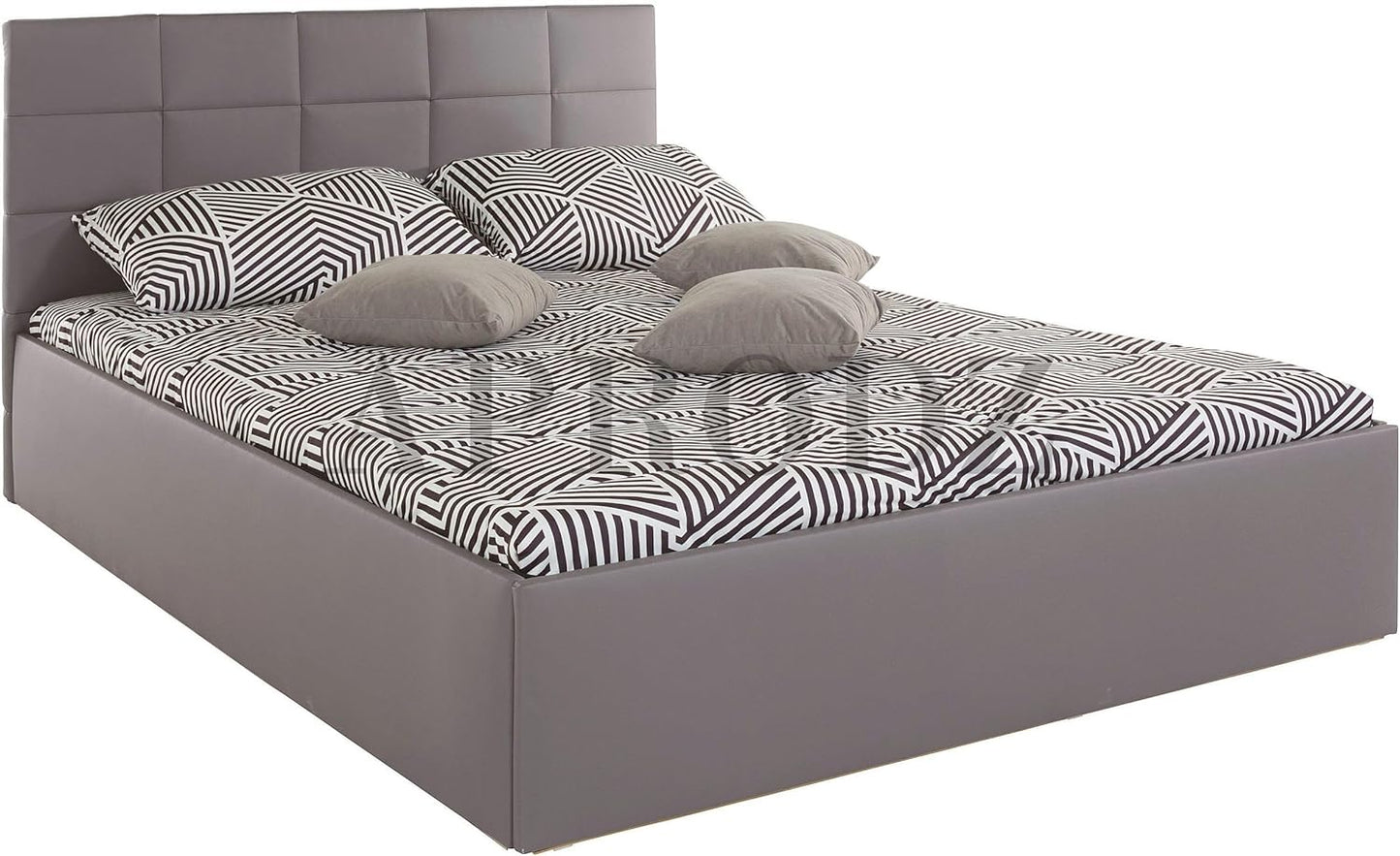 Upholstered Single Size Bed with Box Storage