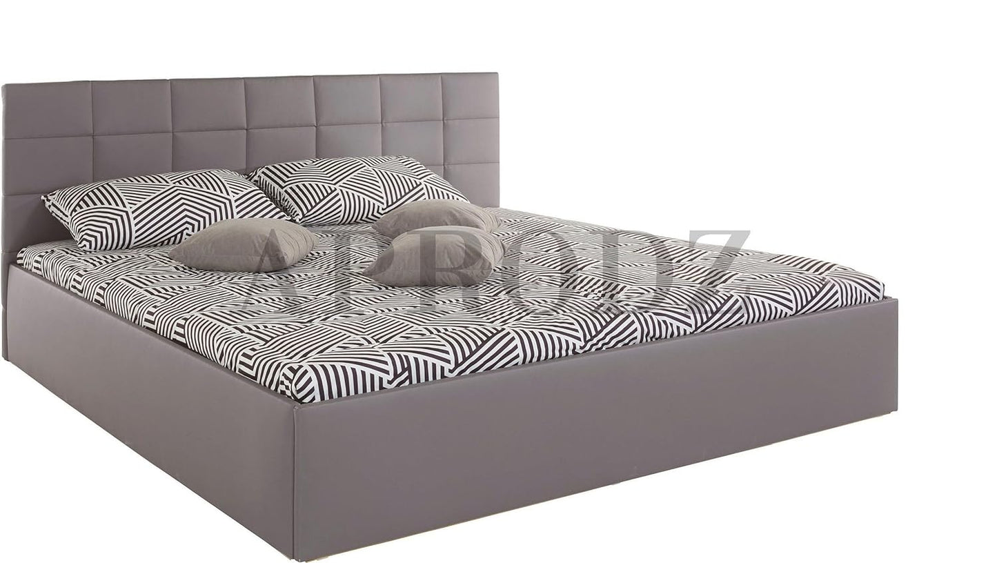 Upholstered Single Size Bed with Box Storage
