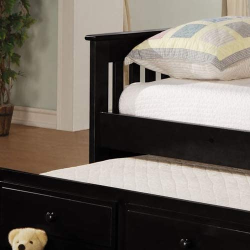 Sheesham Wood Oyster Daybed with Trundle Bed with Drawer Storage for Home | Bed for Bedroom