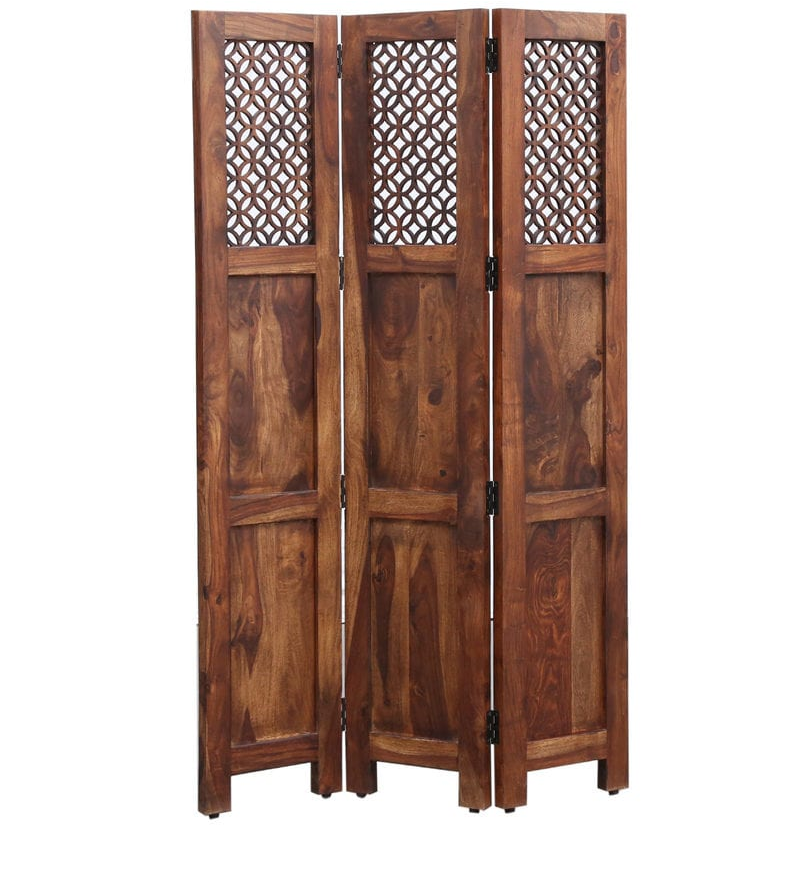 Durque 3 Panel Room Divider - Provincial Teak