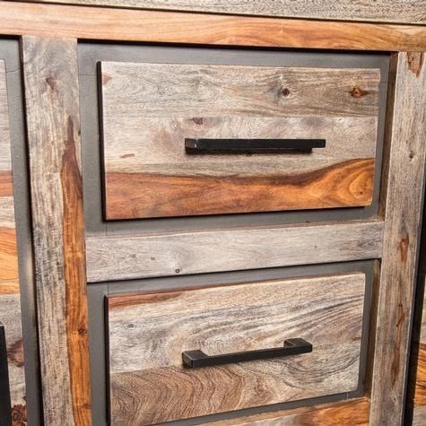 Sheesham Wood Reni Sideboard Storage Cabinet for Living Room | Wooden Cabinet for Kitchen | Brown Finish