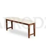 Sheesham Wood Avavia 6 Seater Dining Table Set with Bench for Home | Dining Furniture | Brown Finish