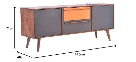 APRODZ Sheesham Wood Zorynsk Sideboard Storage Cabinet for Living Room | Wooden Cabinet for Kitchen | Multicolor Finish