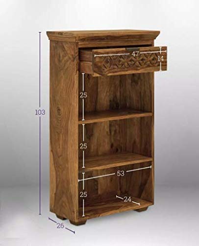 Durque Sheesham Wood Compact Bookcase