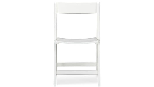 Solid Wood White Folding Dining Chairs for Living Room | Set of 1 Wooden Chair