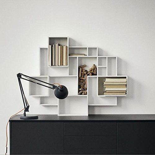 Wooden Kiev Floating Wall Shelf for Living Room | Wall Shelves for Home | Eggplant