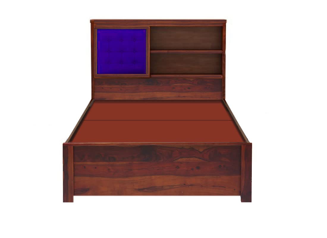 Sheesham Wood Santiago Storage Single Bed for Bedroom Stylish