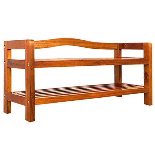 Wooden Shoe Rack 2 Tier Storage Cabinet Wood Shelf for Hallway Large Furniture Organiser Unit Brown Cupboard Racks