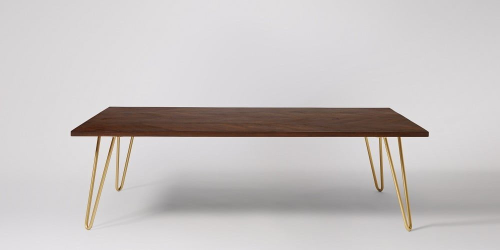 APRODZ Mango Wood Juan Stylish Coffee Table for Living Room | Center Table for Home | Brown Finish