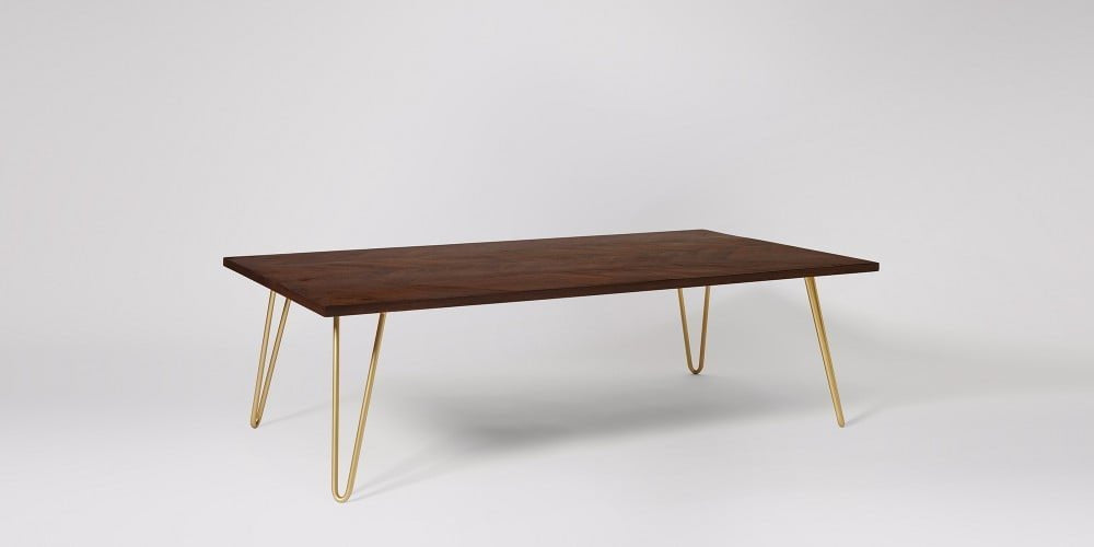 APRODZ Mango Wood Juan Stylish Coffee Table for Living Room | Center Table for Home | Brown Finish