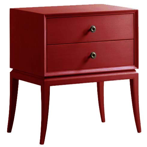 Lajas Mango Wood Bedside Table with Two Drawer