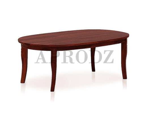 Solid Wood Coffee Table | Elegant Center Table & Tea Table for Living Room, Bedroom, and Hotel – Rich Brown Finish