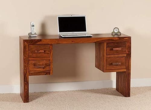 Mango Wood Vanlue Study Desk Table for Home and Office | Brown Finish