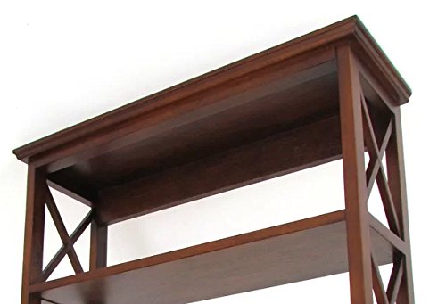 Mango Wood Towero Display Wall Shelf with Drawer for Living Room | Wall Shelves | Brown Finish