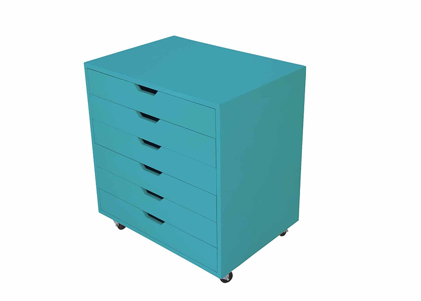 APRODZ Solid Wood Bhesar Drawer Unit on Castors Big Boy for Home | Blue