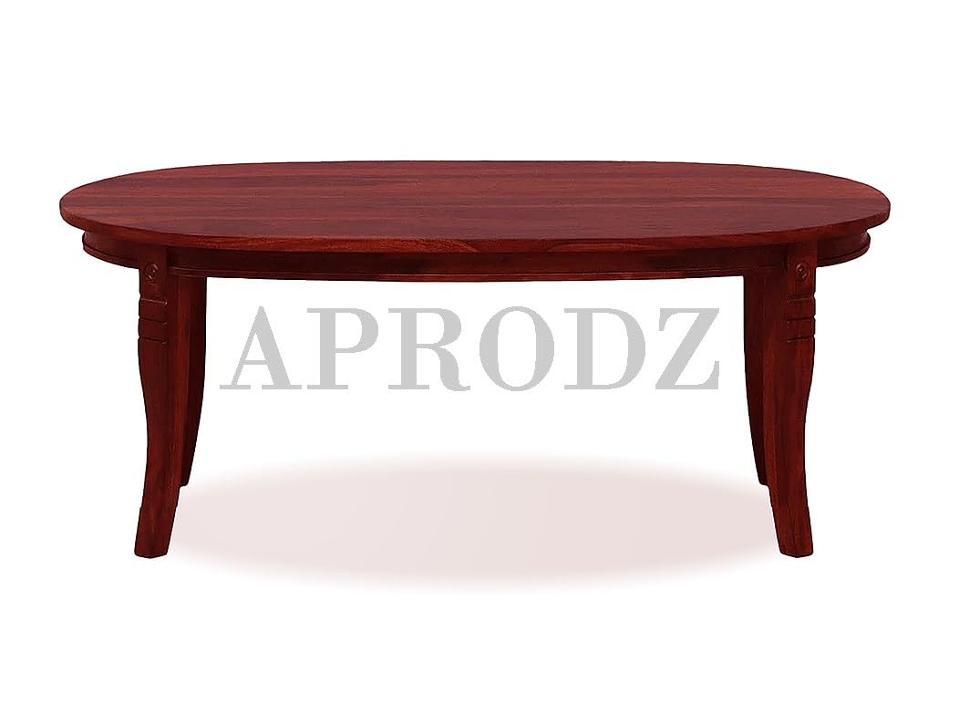Solid Wood Coffee Table | Elegant Center Table & Tea Table for Living Room, Bedroom, and Hotel – Rich Brown Finish