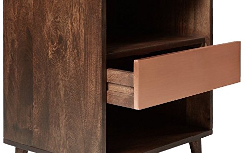 Mango Wood Alfena Bedside Table for Bedroom Living Room with 1 Drawer End Table