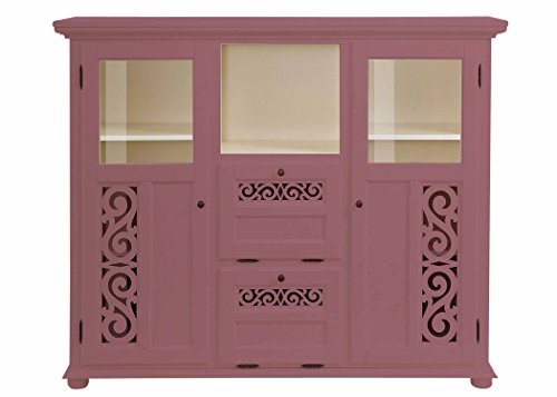 APRODZ Soild Wood Fora Sideboard Storage Cabinet for Living Room | White Finish