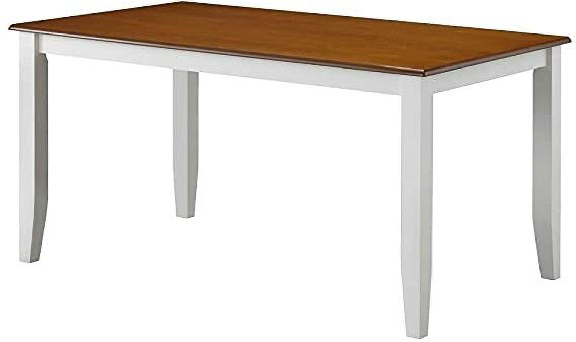 Solid Wood Tiffany 6 Seater Dining Table Set for for Home Dining Room Furniture (Brown & White Finish)