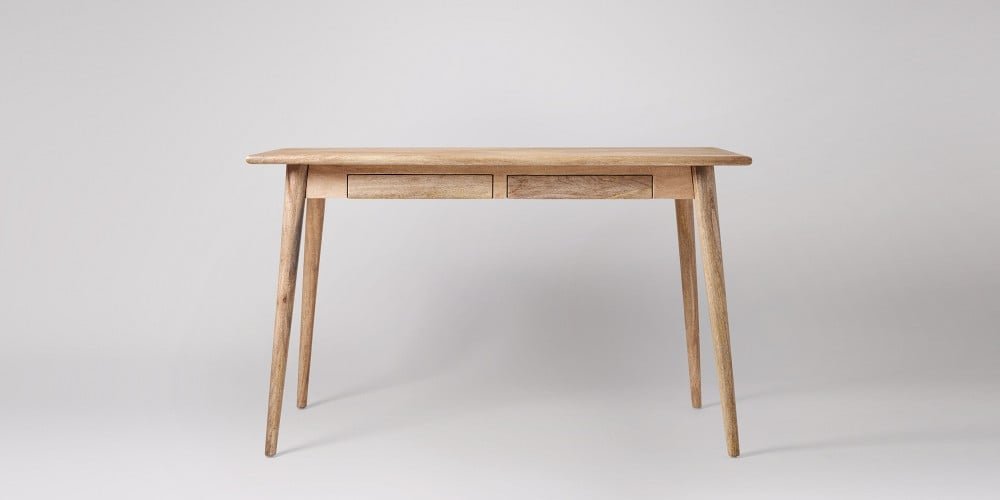 Mango Wood Yantis Office Desk Study Table with Drawer for Living Room